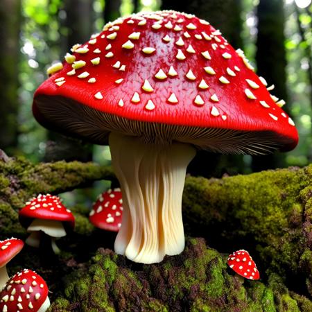 00170-3184502057-masterpiece, intricate photo, precisely elaborated detailed mushroom with red cap in the forest, background forest, sharp foregr.jpg